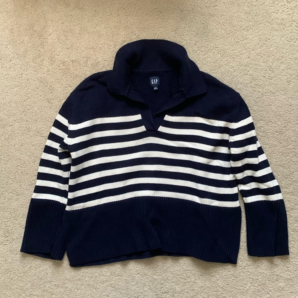 Gap knit striped collared sweater